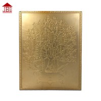 Golden Galvanized Steel Wall Mounted Embossment Indoor Decorative